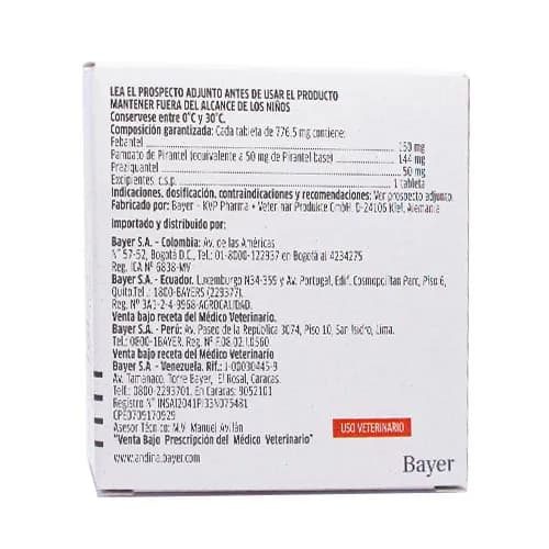 Bayer - Drontal Ps Perros Medianos.