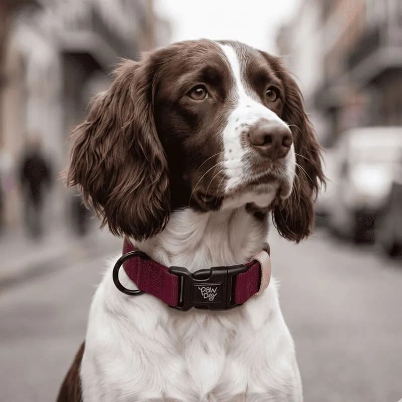 Paw Day - Collar Essential Vino Tinto - Rosado Bebe
