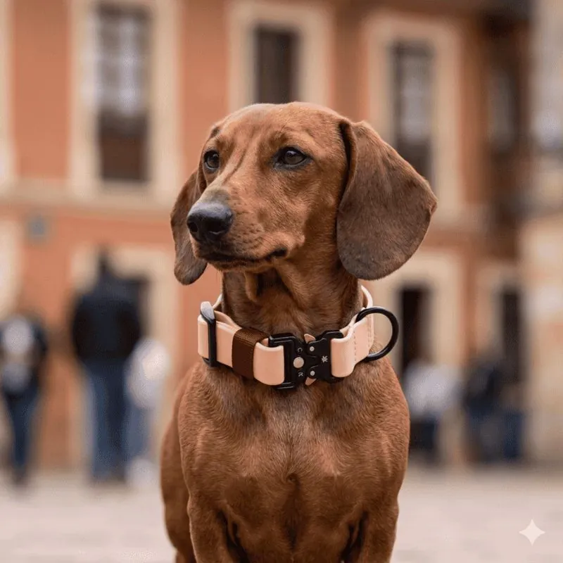4 Moments - Collar Pvc Rosado - Vino Tinto