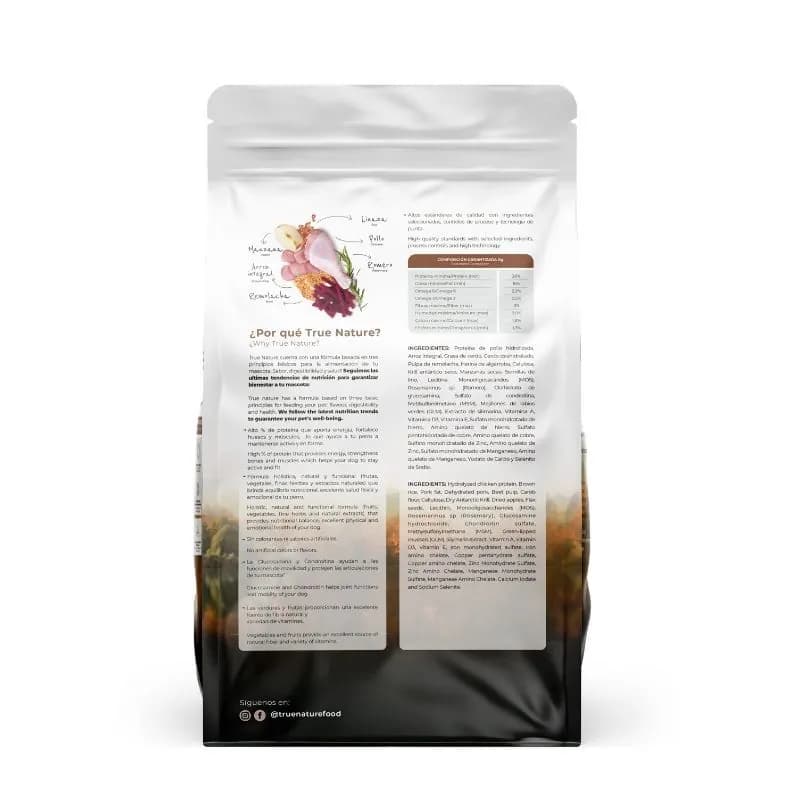 True Nature - Alimento Perros Adultos Razas Medianas y Grandes Pollo Vegetales