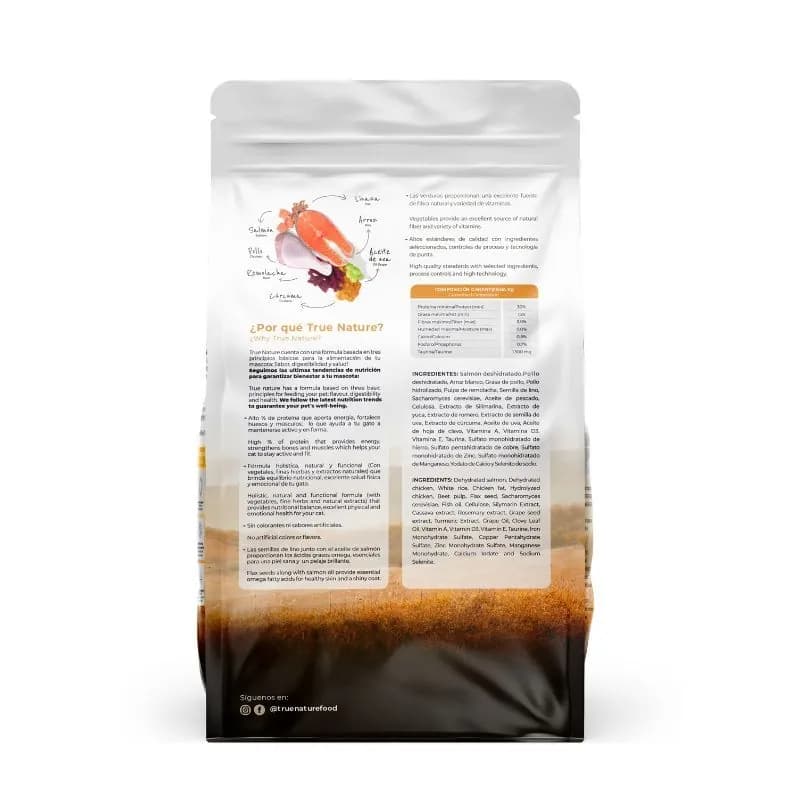 True Nature - Alimento Gatos Adultos Sabor Salmón y Vegetales
