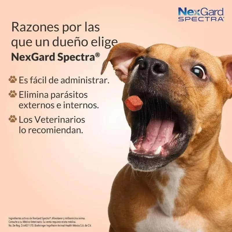 NexGard Spectra - Tableta Masticable para Perros 30.1 - 60 KG