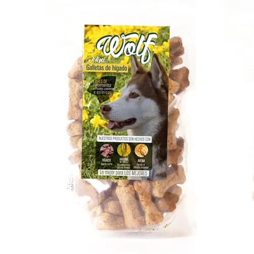 Wolf - Sobre De Mini Galleta De Hígado Raza Mediana