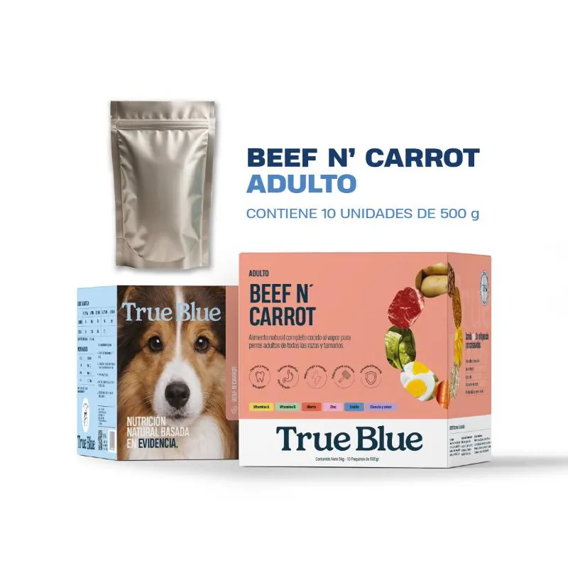 True Blue - Caja Beef N Carrot Adulto