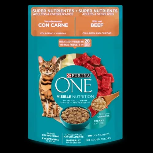 One - Super Nutrientes Gatos Adultos Y Esterilizados Carne