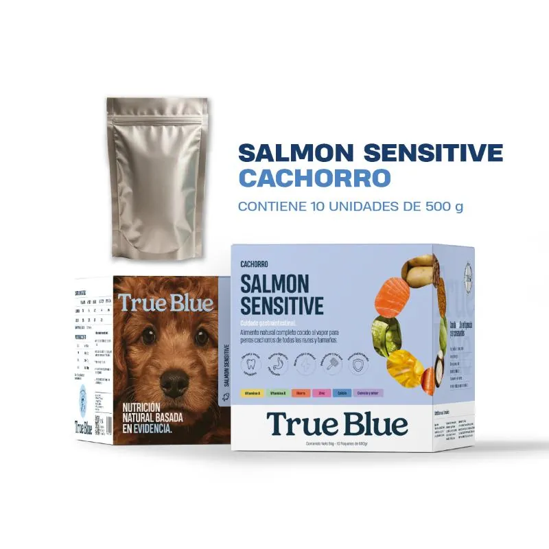 True Blue - Caja Salmon Sensitive Cachorro