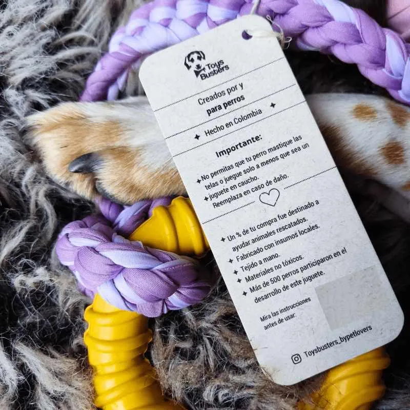 Toysbusters - Juguete De Jalar Resistente Para Perros - Morado