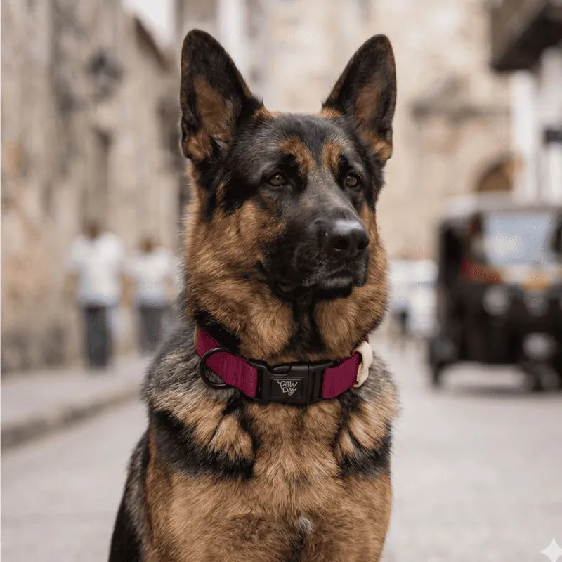 Paw Day - Collar Essential Vino Tinto - Rosado Bebe