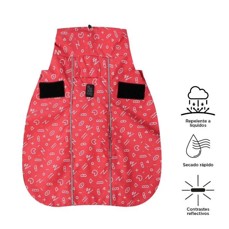 Totto Pets - Capa de Lluvia para Perro Sussy Rojo