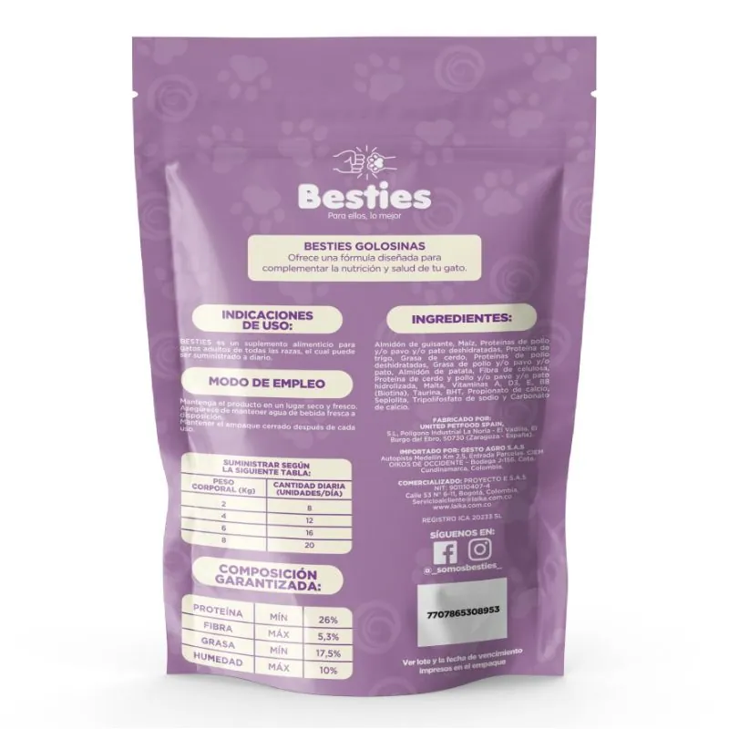 Besties - Snacks Nuggets Gatos Control Bola de Pelo