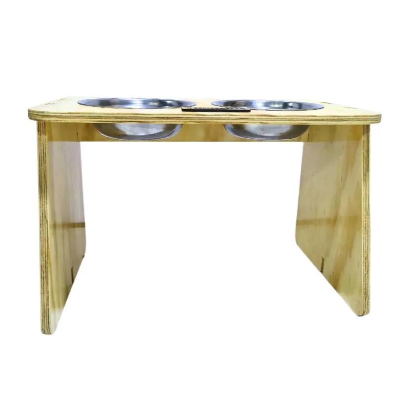 4 Moments - Comedero Bebedero Wood Doble Elevado