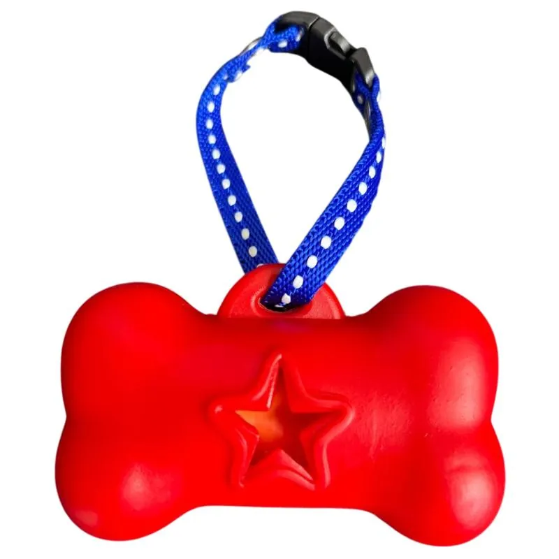 Paw Day - Dispensador Goma Rojo * Gratis 1 Rollo Bolsas