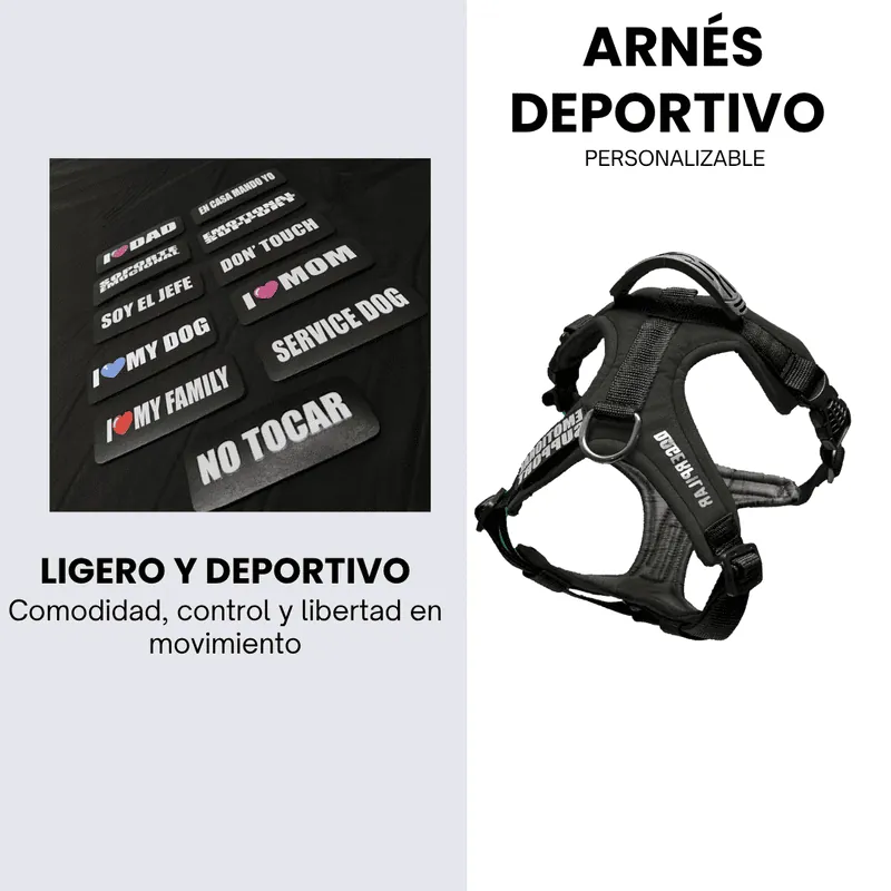 Dogerpilar - Arnés Deportivo Negro