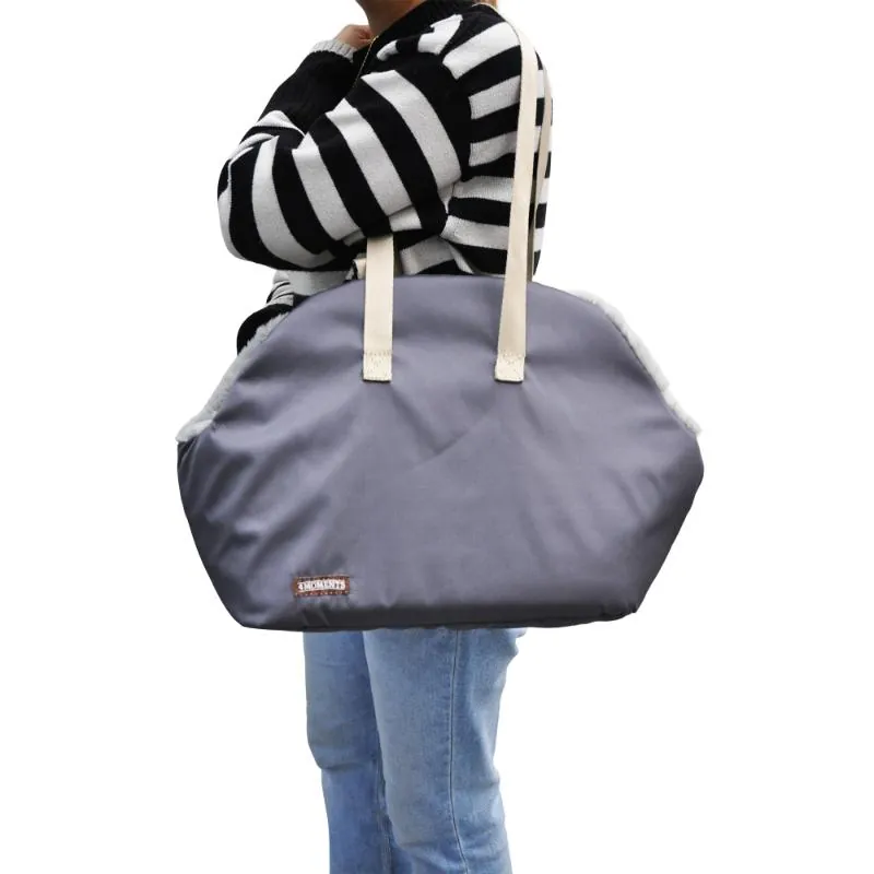 4 Moments - Bolso Mascota Verde Militar / Gris 44x31x17 cm