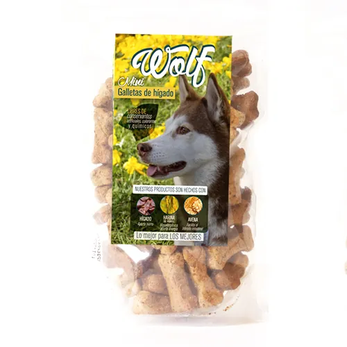 Wolf - Sobre De Mini Galleta De Hígado Raza Mediana