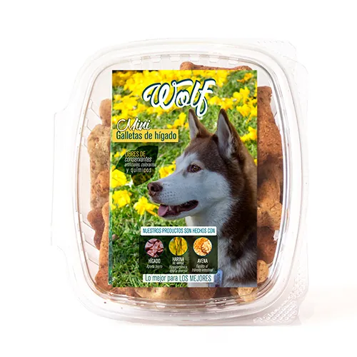 Wolf - Caja De Mini Galleta De Hígado Raza Mediana
