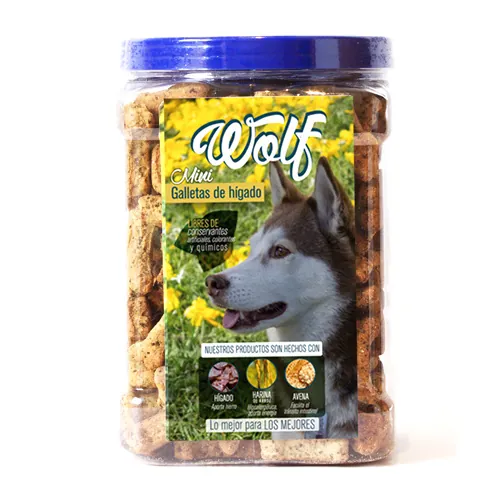 Wolf - Bombonera Mini Galleta De Hígado Raza Mediana