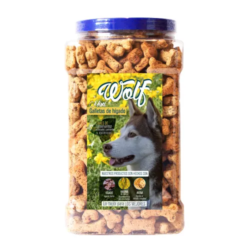 Wolf - Bombonera Mini Galleta De Hígado Raza Mediana