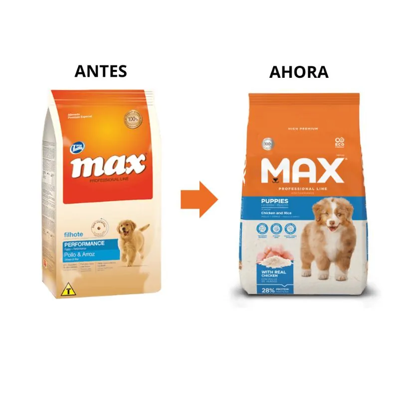 Max - Professional Line Cachorro Performance Pollo Y Arroz