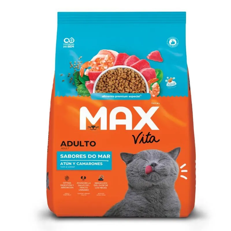 Max Vita - Alimento Gato Adulto Atun y Camarones