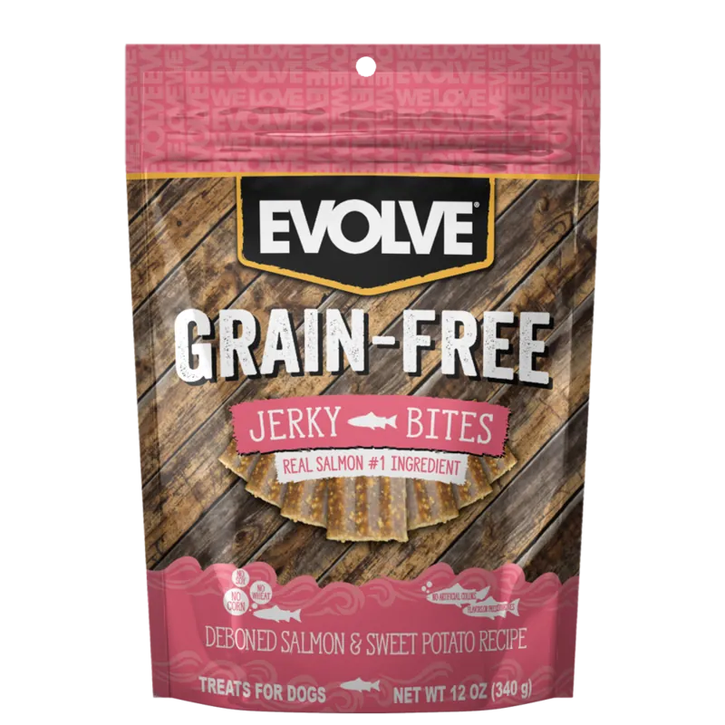 Evolve Dog Snack Grain Free Jerky Salmon