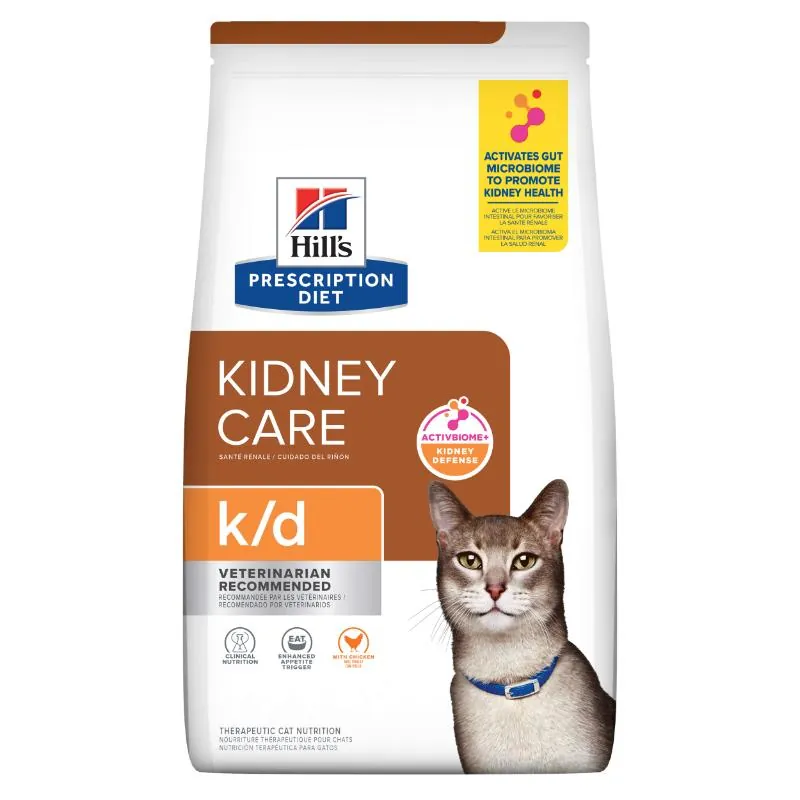 Hills Pd K/D Alimento Saludable Para Gato Cuidado Renal Sabor Pollo