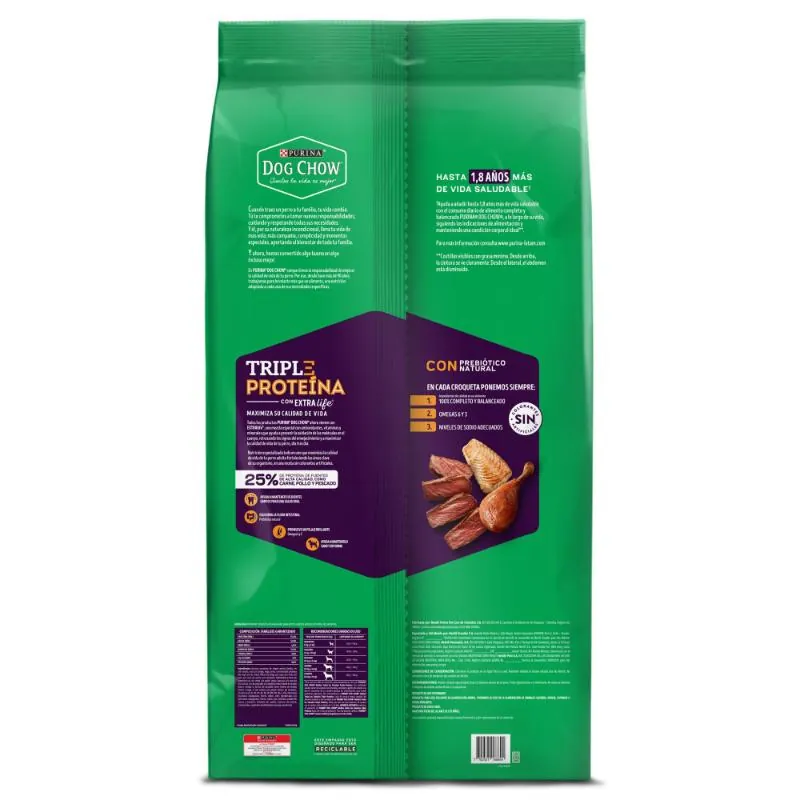 Dog Chow - Triple Proteina Adultos Todos Los Tamaños