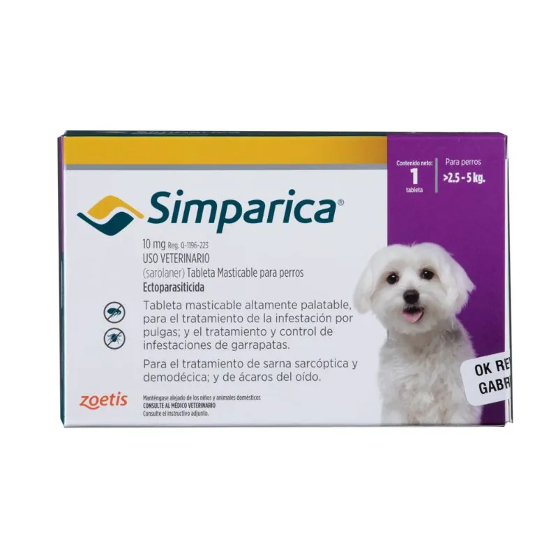 Simparica - Perros De 2,6 Hasta 5 Kg