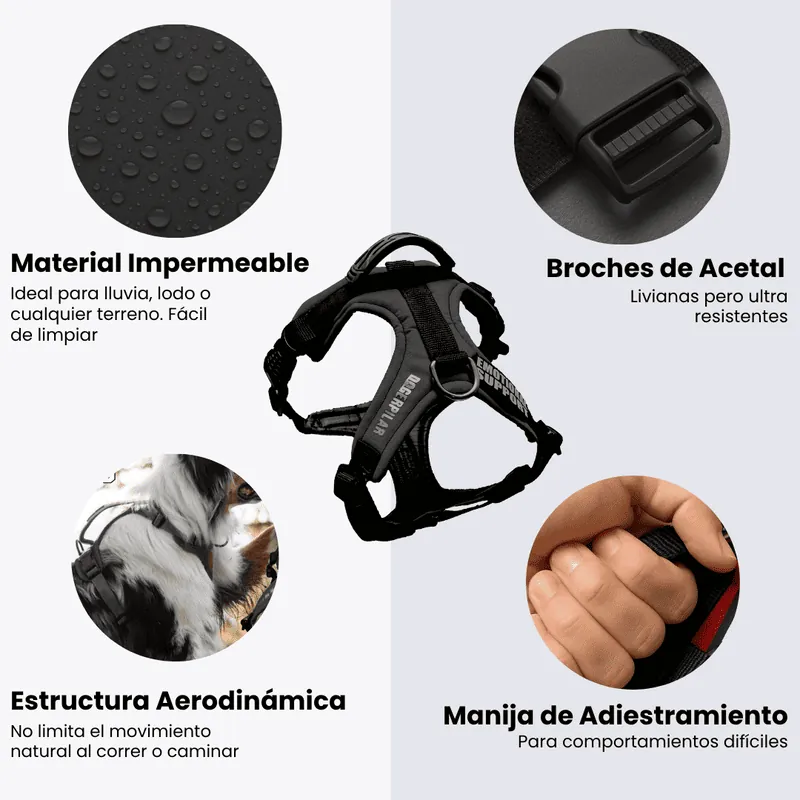 Dogerpilar - Arnés Deportivo Negro