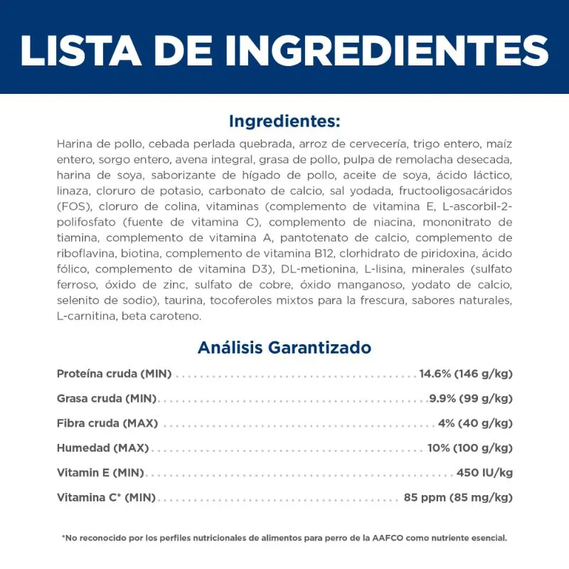 Hills Sd - Adult 7+ Alimento Saludable Perro Senior Sabor Pollo