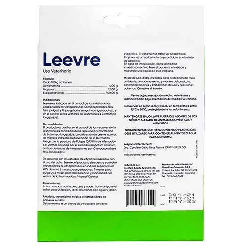 Ourofino - Leevre Collar Antipulgas Perros.