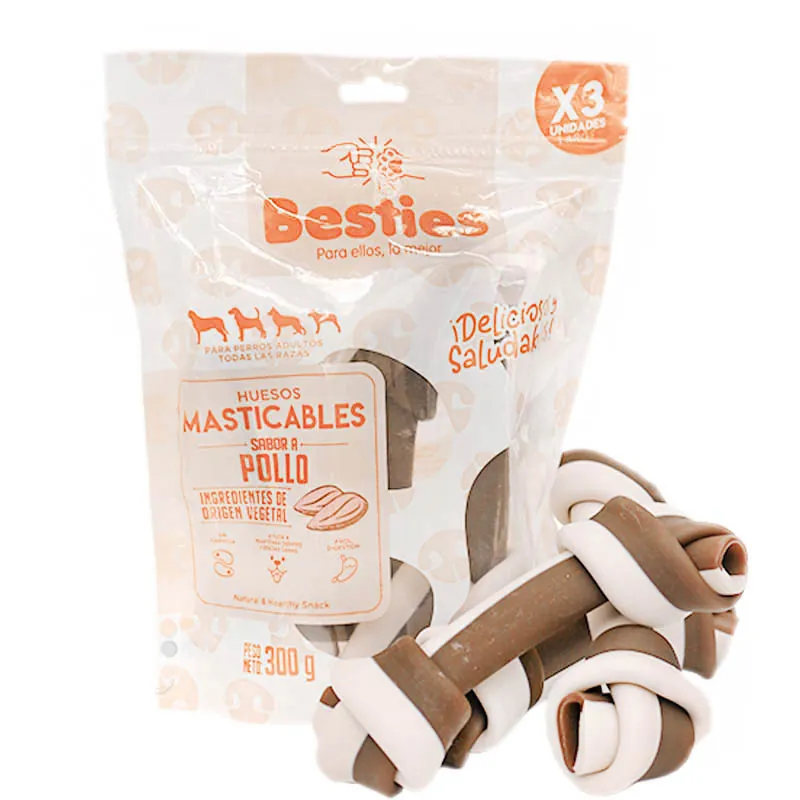Besties - Huesos Masticables Grandes Sabor Pollo