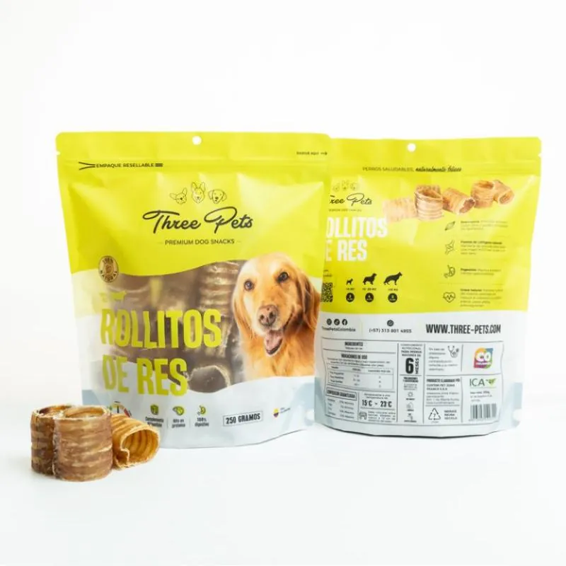 Bombonera Rollitos De Res Three Pets