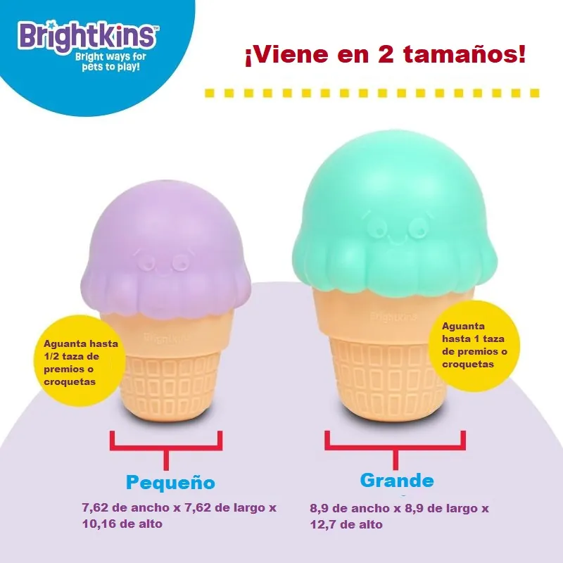 Brightkins - Dispensador Pequeño De Premios En Forma De Helado