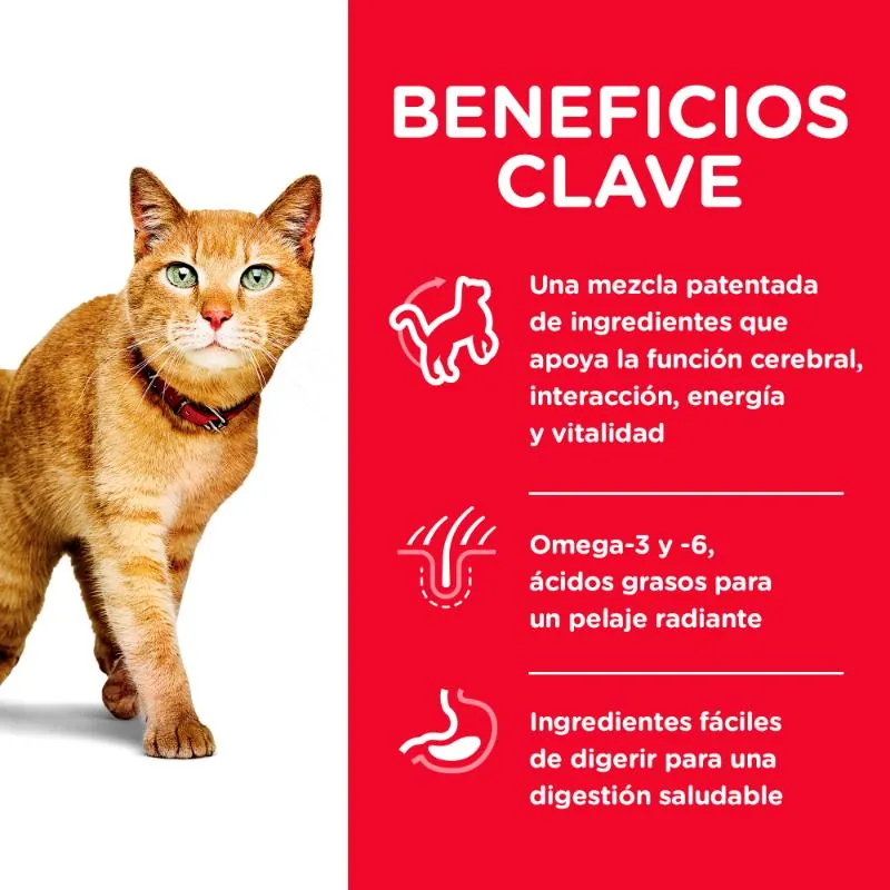 Hills Sd - Senior Vitality Alimento Saludable Gato Senior Sabor Pollo