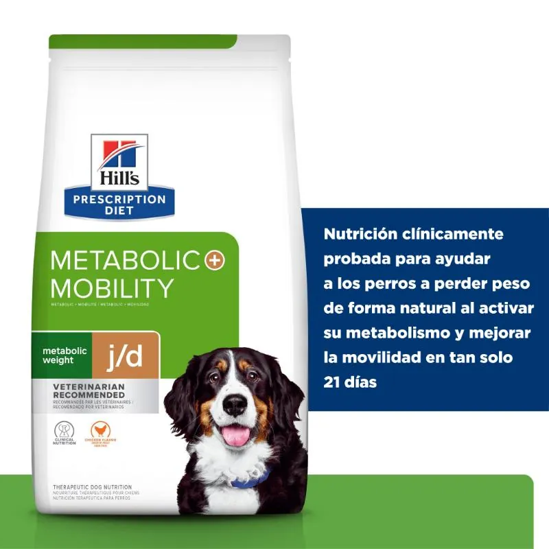 Hills Pd-Metabolic +J/D Alimento Perro Para Articulaciones Sabor Pollo