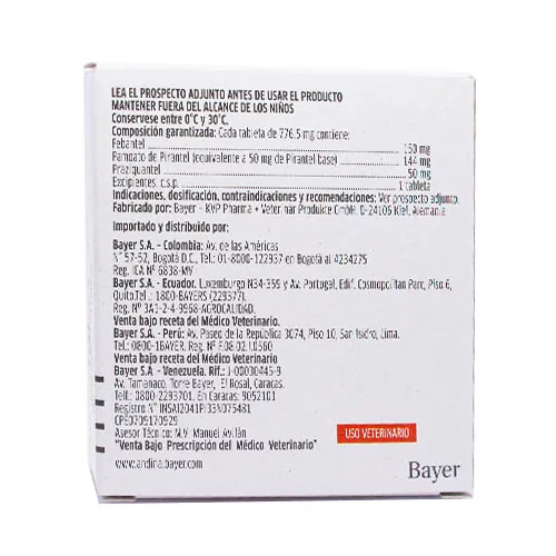 Bayer - Drontal Ps Perros Medianos.