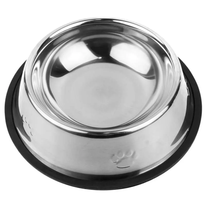 Paw Day - Plato Metalico Goma Antideslizante 22 Cm