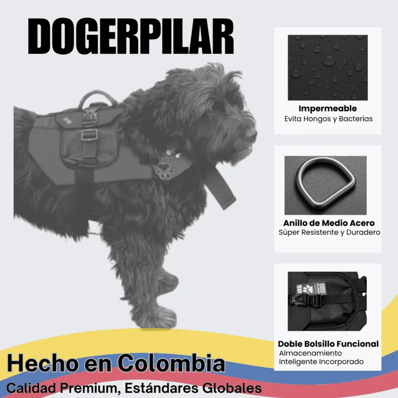 Dogerpilar - Chaleco Bolsillos Negro