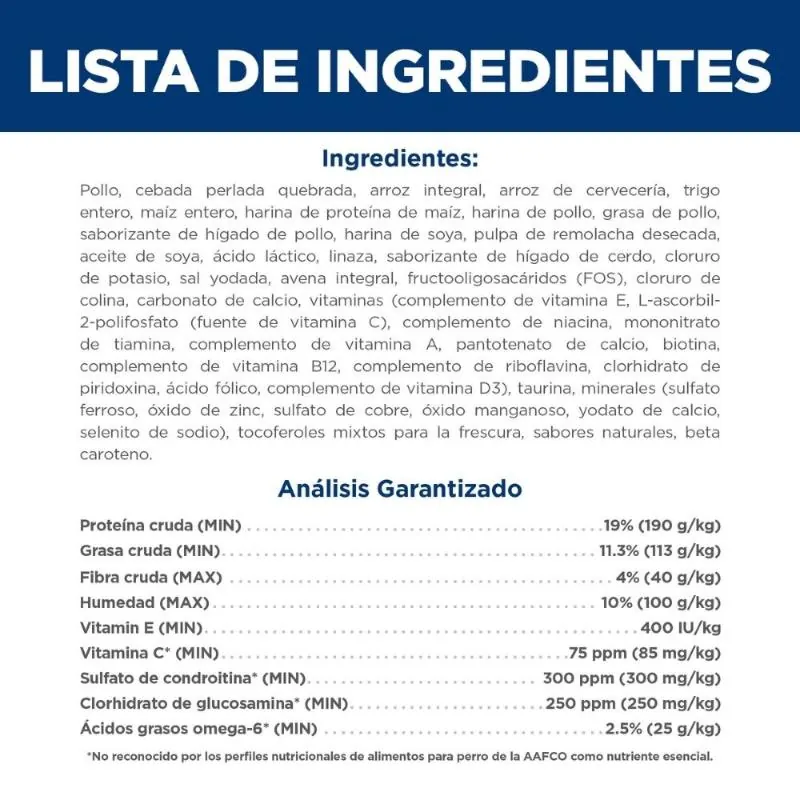 Hills Sd - Large Breed Alimento Perro Adulto Grande Sabor Pollo