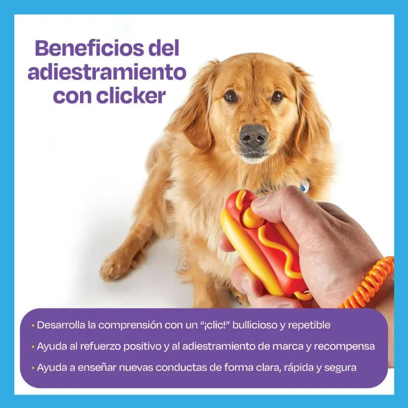 Brightkins - Smarty Pooch Clicker De Entrenamiento En Forma De Hot Dog