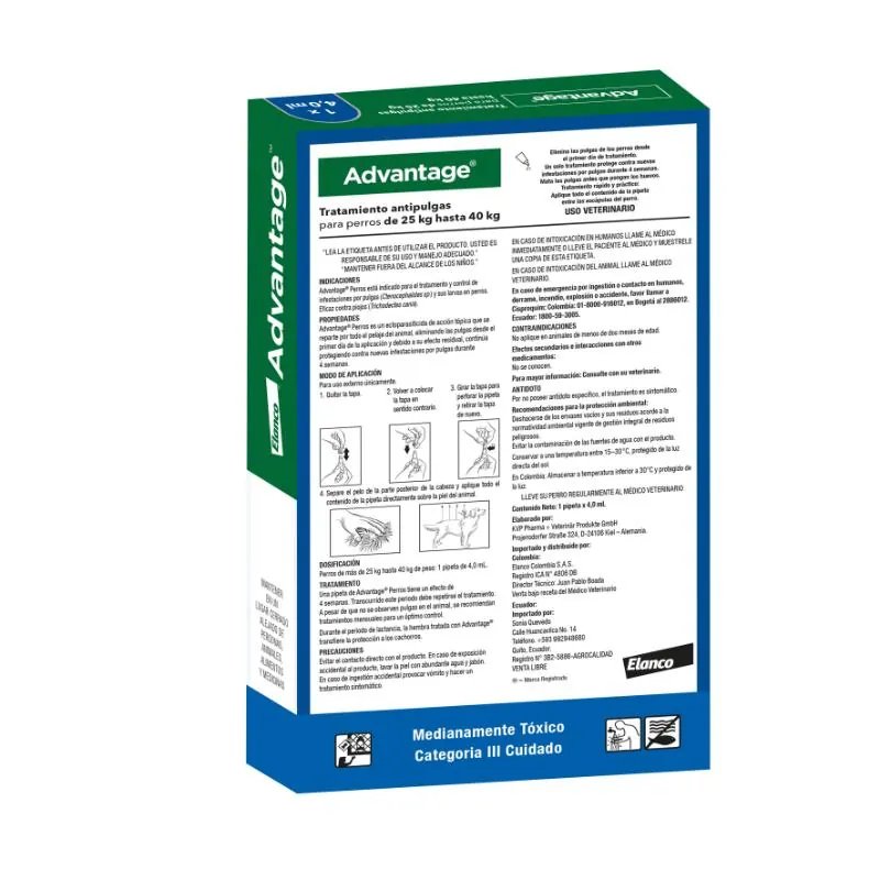 Advantage - Antipulgas Perros De 25 Hasta 40 Kg.