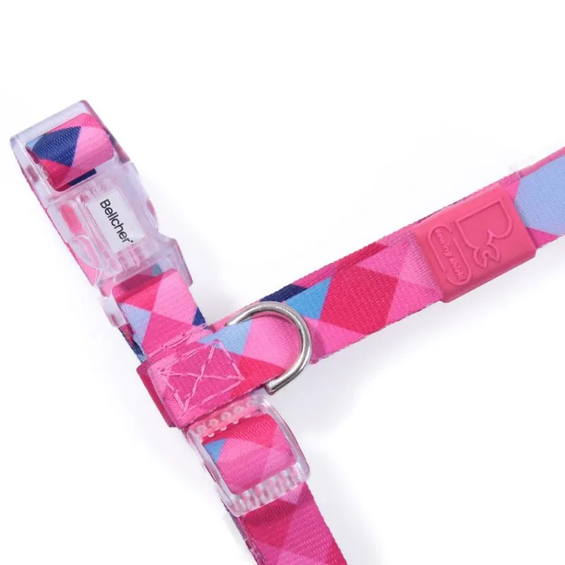 Bellcher - Arnés Tipo H Pixel Rosa 1.5 Cm