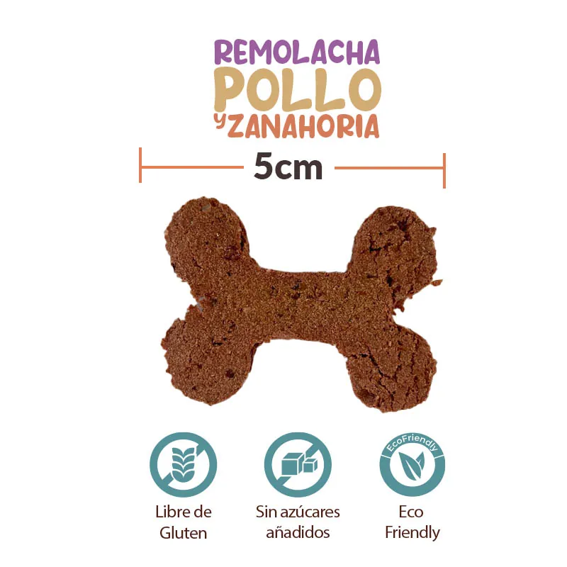 Funkies - Galletas Naturales para Perro Sabor Remolacha, Pollo y Zanahoria