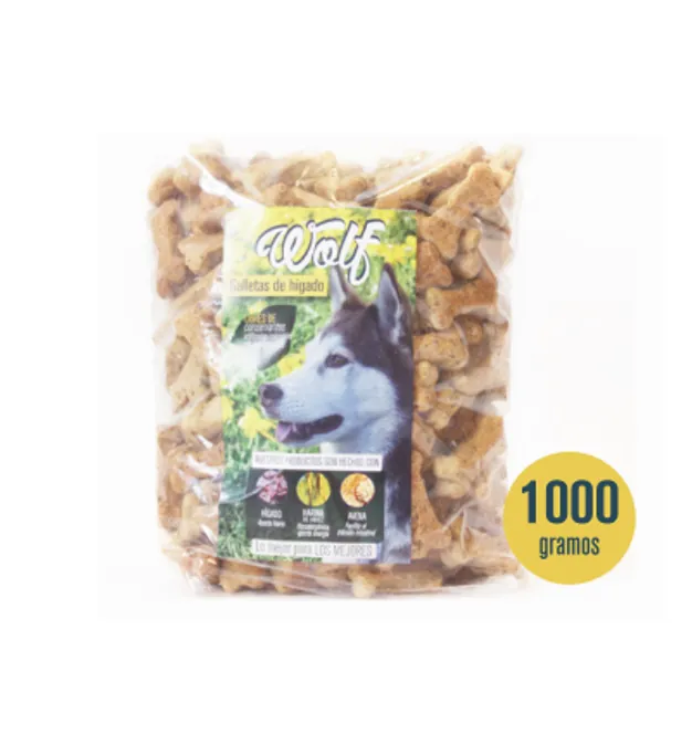 Wolf Mini Galleta De Hígado Bolsa Raza Mediana