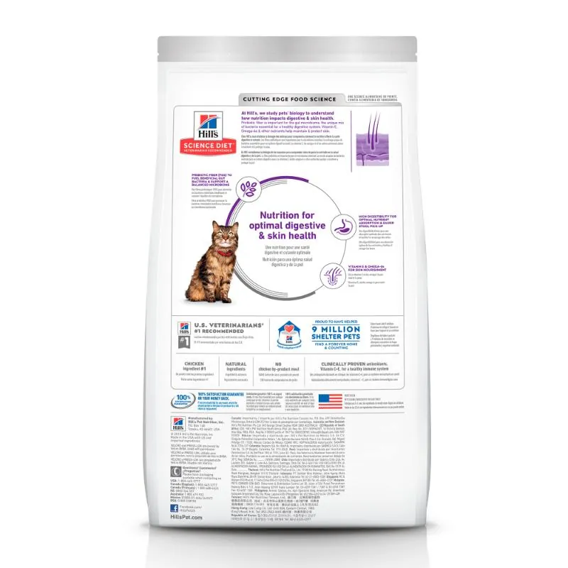 Hills Sd - Alimento Gato Adulto Piel Y Estómago Sensible Sabor Pollo