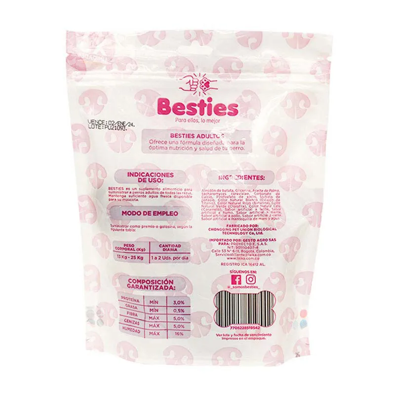 Besties - Huesos Masticables Medianos Mix de Sabores