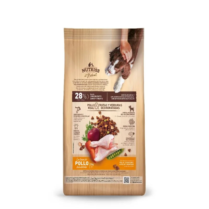Nutriss - Al Natural Perros Cachorros Pollo, Frutas Y Verduras