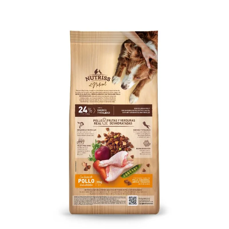 Nutriss - Al Natural Perros Adultos Pollo, Frutas Y Verduras