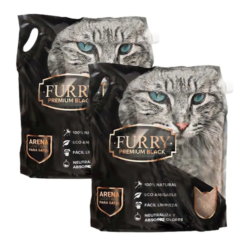 Furry - Combo 2 Arenas Aglomerantes Premium Furry Black